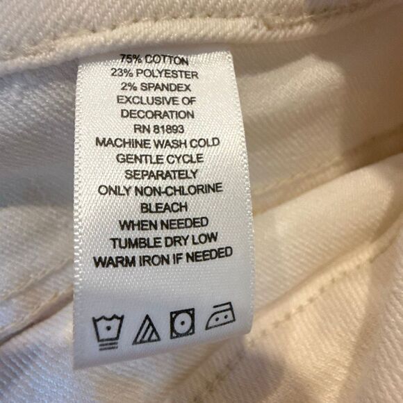 Liz Claiborne Jackie cream high rise flare jeans 6 - Picture 8 of 10